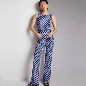 Anthropologie Maeve Ponte Wide-Leg Jumpsuit